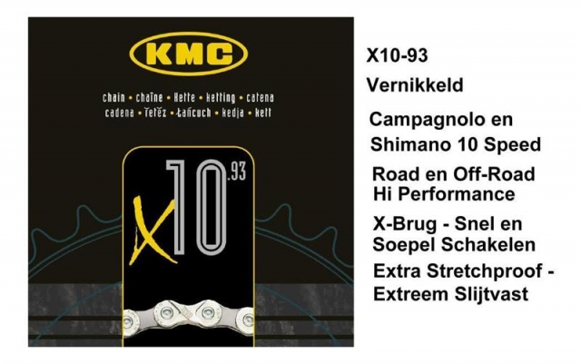 Ketting 10v 11/128 Kmc x10-93 114 zi/gr (4715575498010)