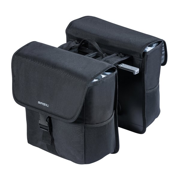 Basil fietstas dubbel Go solid black MIK 32L (8715019177811)