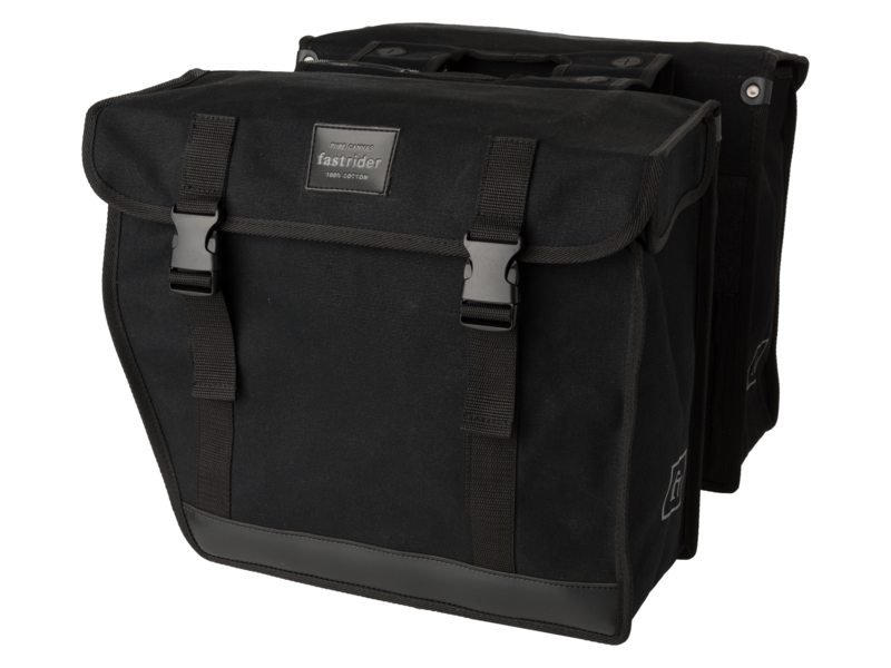 Fastrider Fr canvas 41l hybr dubbele fietstas basics zwart (8717565649446)
