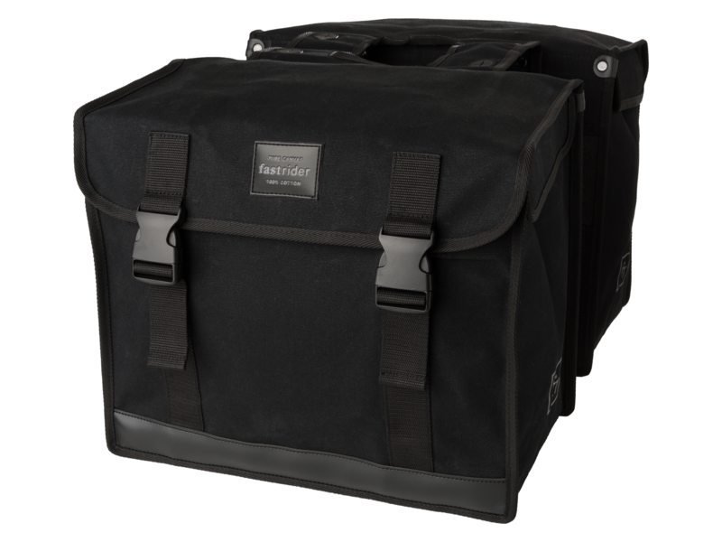 Fastrider Fr canvas 56l dubbele fietstas basics zwart (8717565649453)