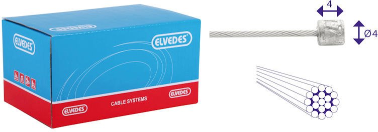 Elvedes Versnelling Binnenkabel 1,1mm/3000mm RVS (8716706001976)