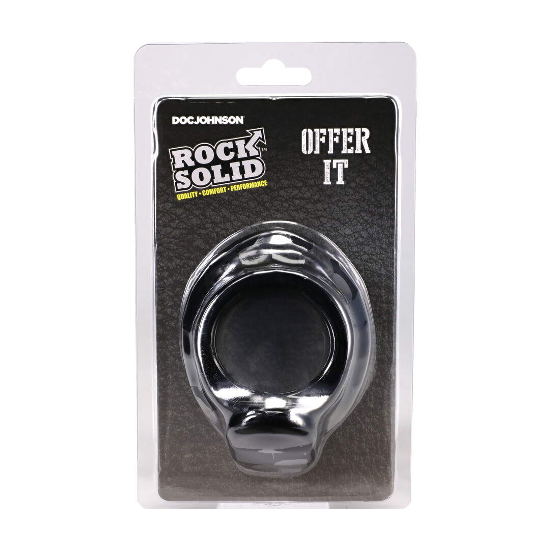 Doc johnson Offer It - Silicone Cockring - Black (782421098421)