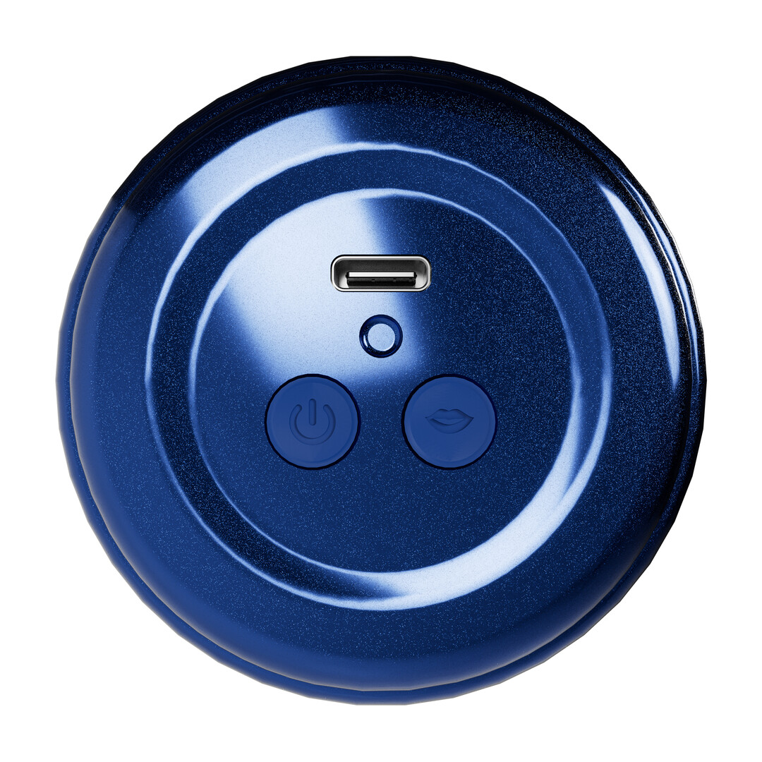 Xkin by shots Metallix - Ronan Cobalt - Vibrating Torch Masturbator with Suction - Mouth - 660g - Blue/Flesh (8714273031426)