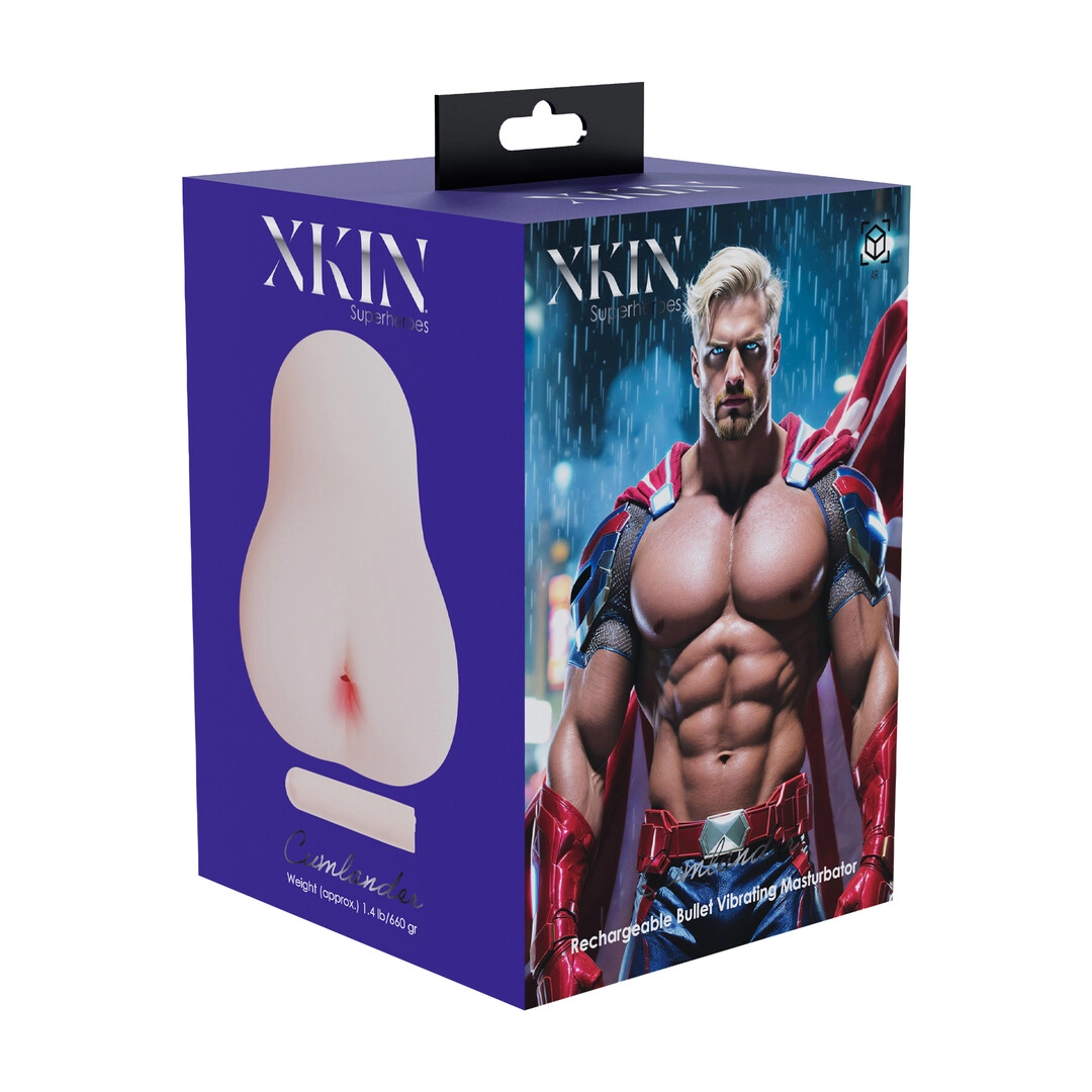 Xkin by shots Superheroes - Cumlander - Vibrating Masturbator - Ass - 660g - Flesh (8714273031709)