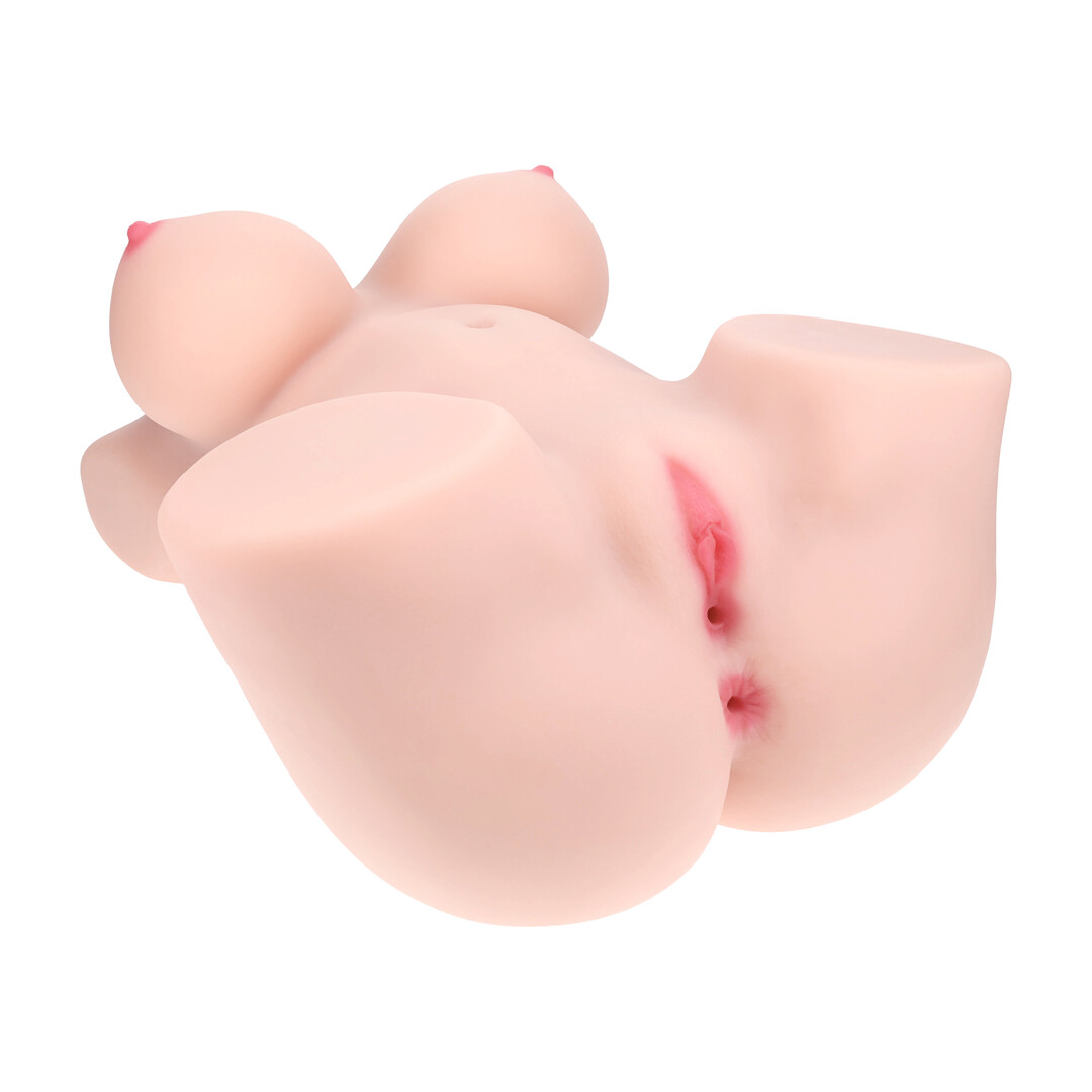 Xkin by shots Bodyforms - Aveline Luxe - Dual Entry Vibrerende Masturbator - 14 kg / 30,9 lbs - Vlees (8714273030016)