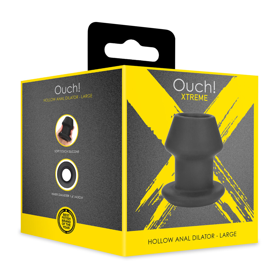 Ouch! by shots Hollow Anal Dilator - Large - Black (8714273014870)
