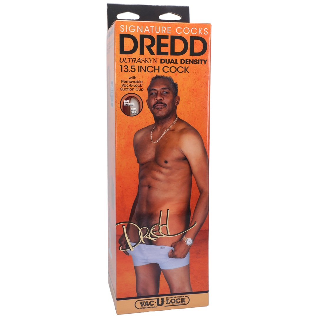 Doc johnson Dredd - Realistische ULTRASKYN Dildo - 13,5 / 34 cm - Chocolade (782421087517)