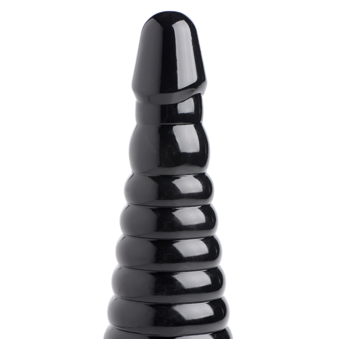 Xr brands Giant Ribbed Anal Cone - Zwart (848518029560)