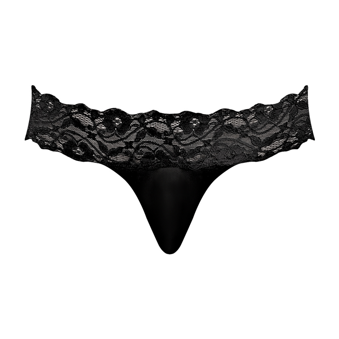Male power Micro Thong Pinch Back - S/M - Zwart (845830058452)