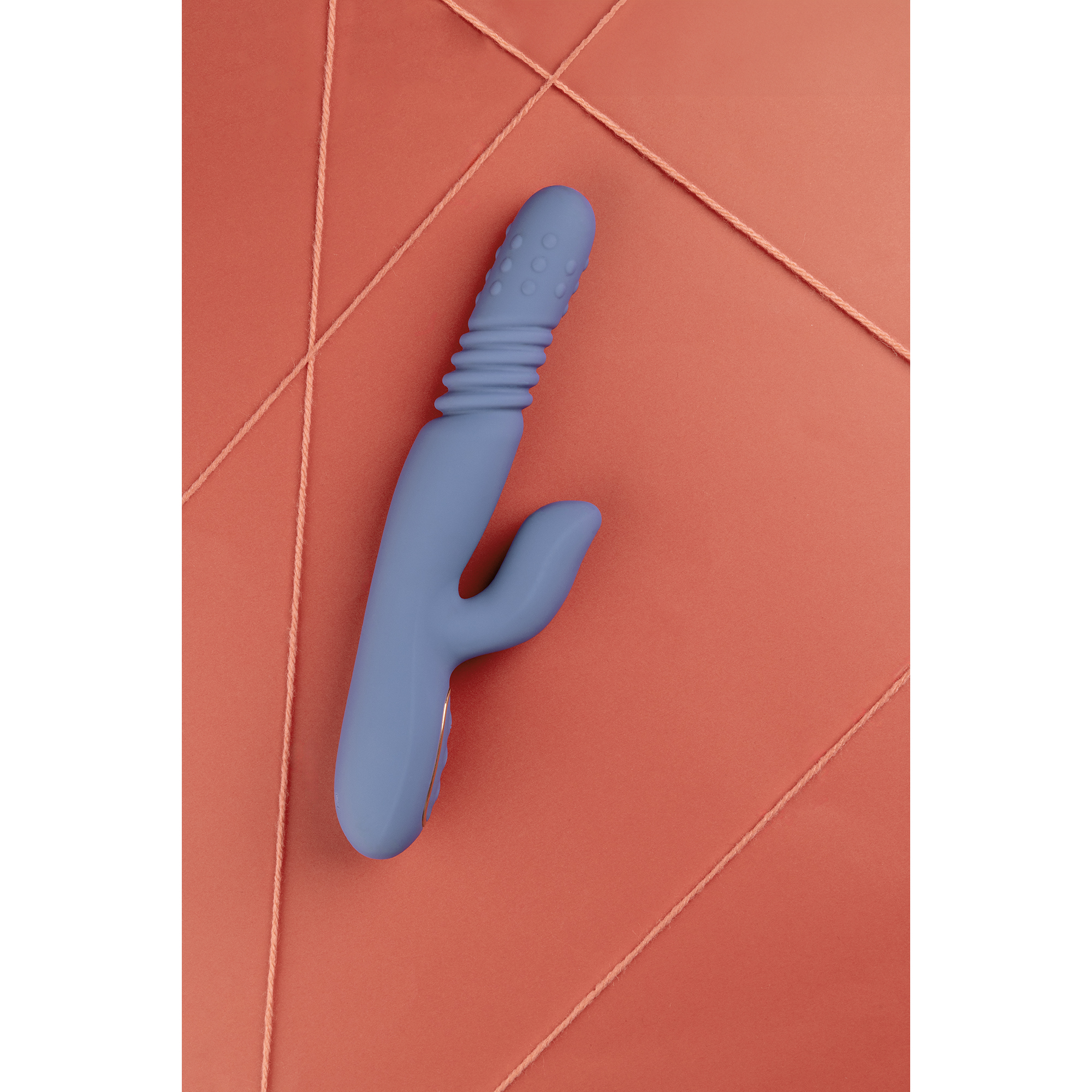 Loveline by shots Warmende Draaibare Kralen en Duwende Konijnen Vibrator - Blauw Nova (8714273049063)