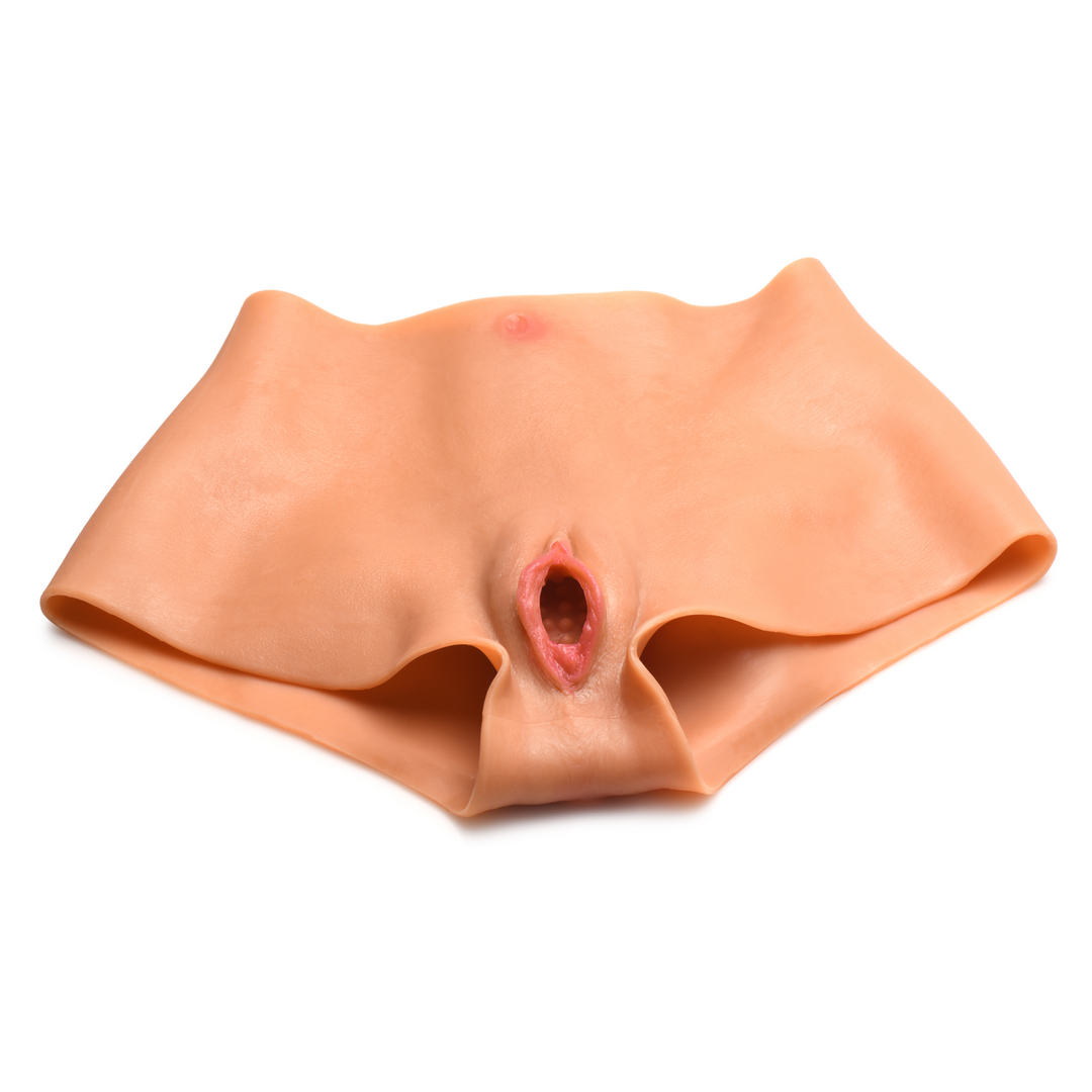 Xr brands Pussy Panties - Silicone Vagina en Ass Panties - M (848518052292)
