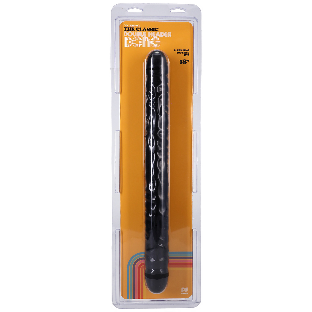 Doc johnson Geaderde Double Header - Dildo met Dubbele Einden - 18 / 45 cm (782421103606)