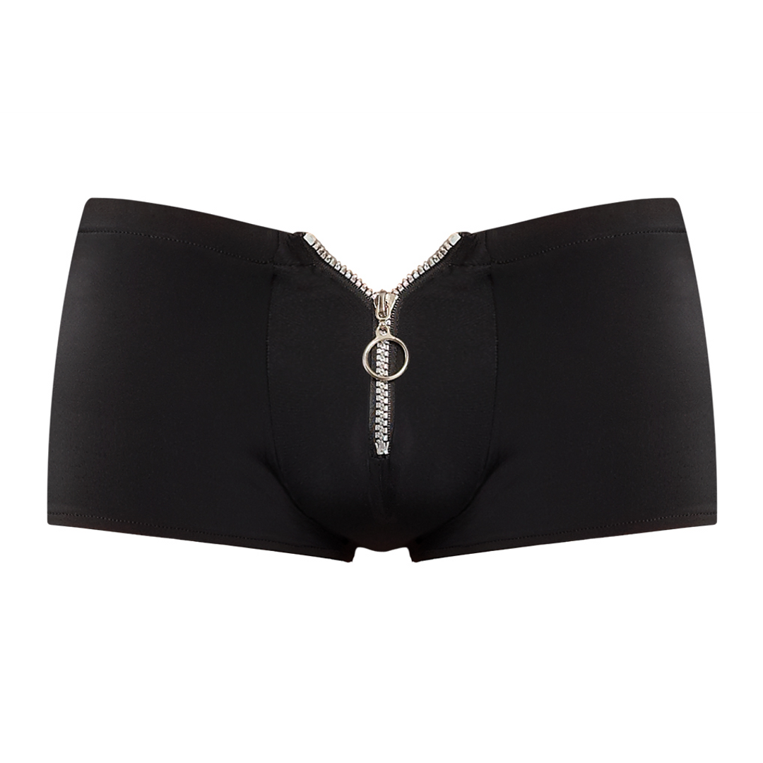 Male power Shorts met rits - S/M - Zwart (845830048675)