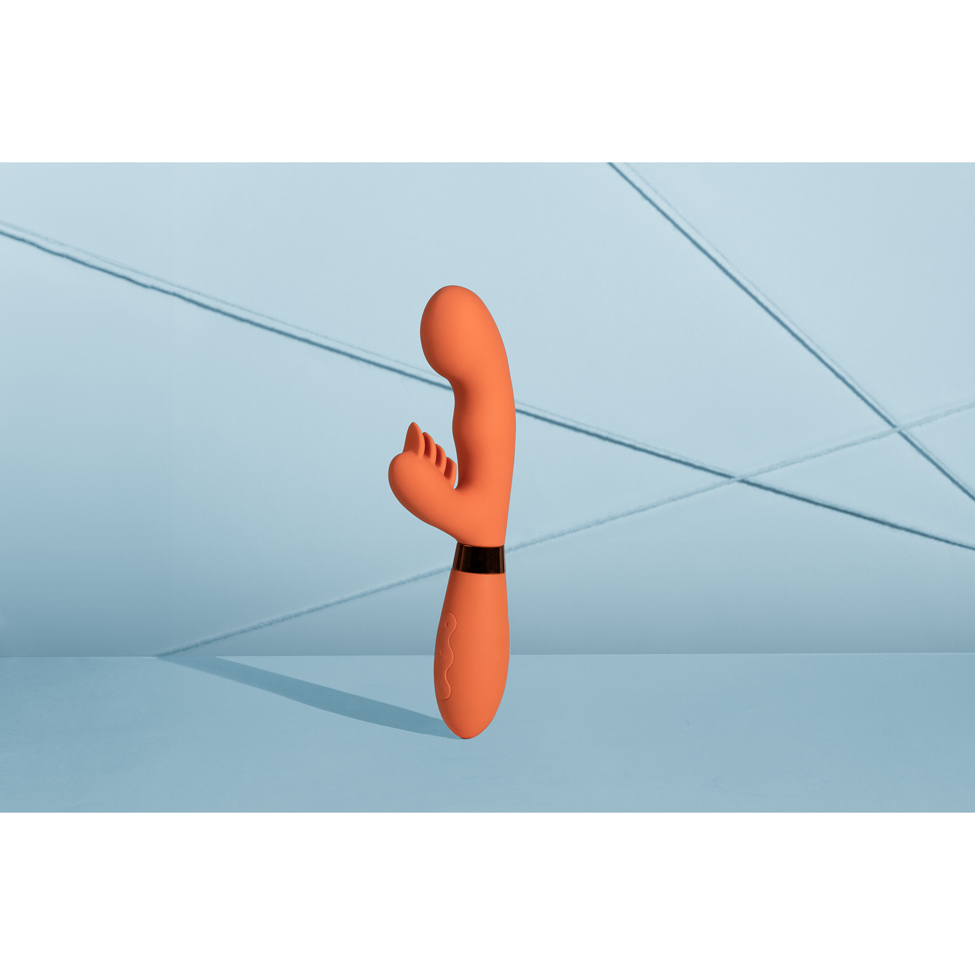 Loveline by shots Siliconen Rabbit Vibrator met Geribbelde Clitorale Stimulator - Glazed Carrots (8714273048936)