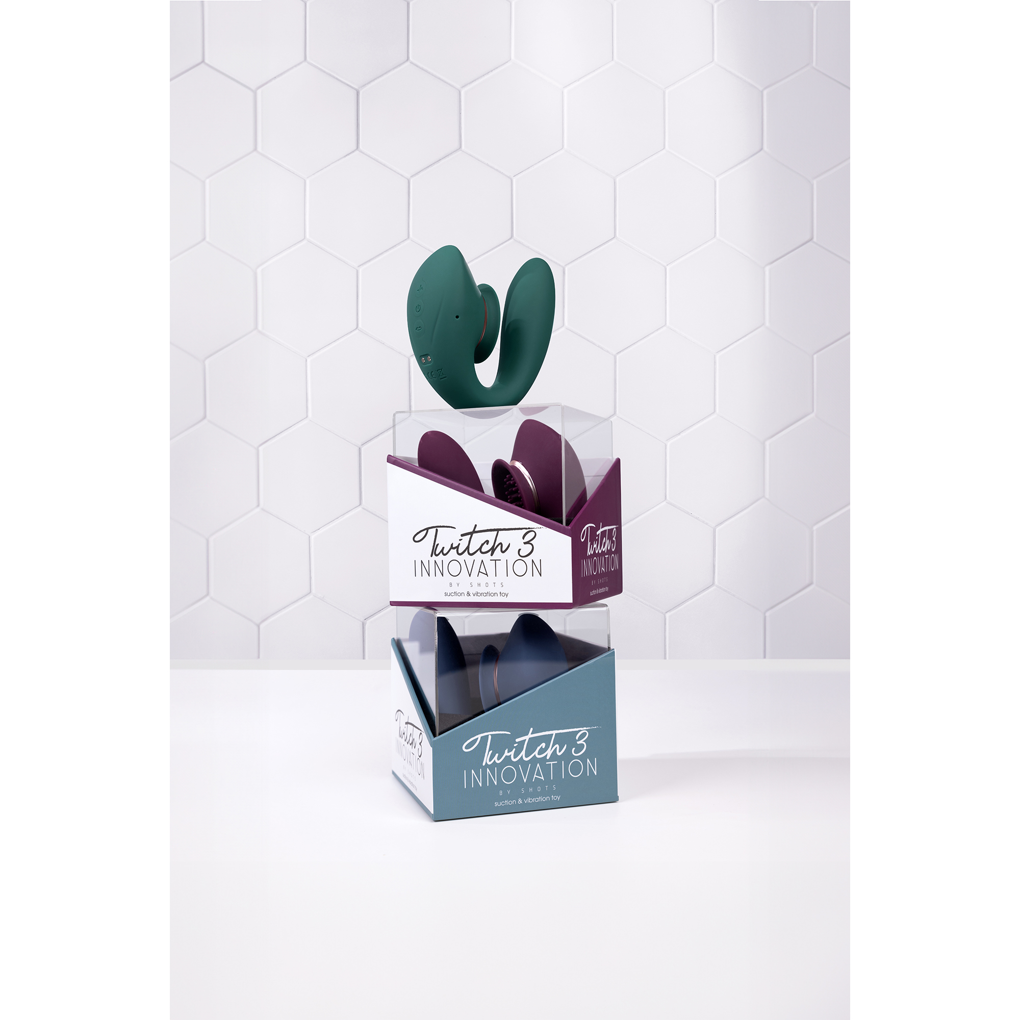 Innovation by shots Twitch 3 - Oplaadbare Vibrator en Suction - Bosgroen (8714273054999)