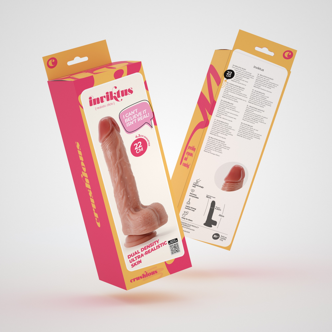 Crushious Inviktus - Vloeibare Siliconen Dildo - 8.5 / 22 cm - Vleeskleur (7403254159273)
