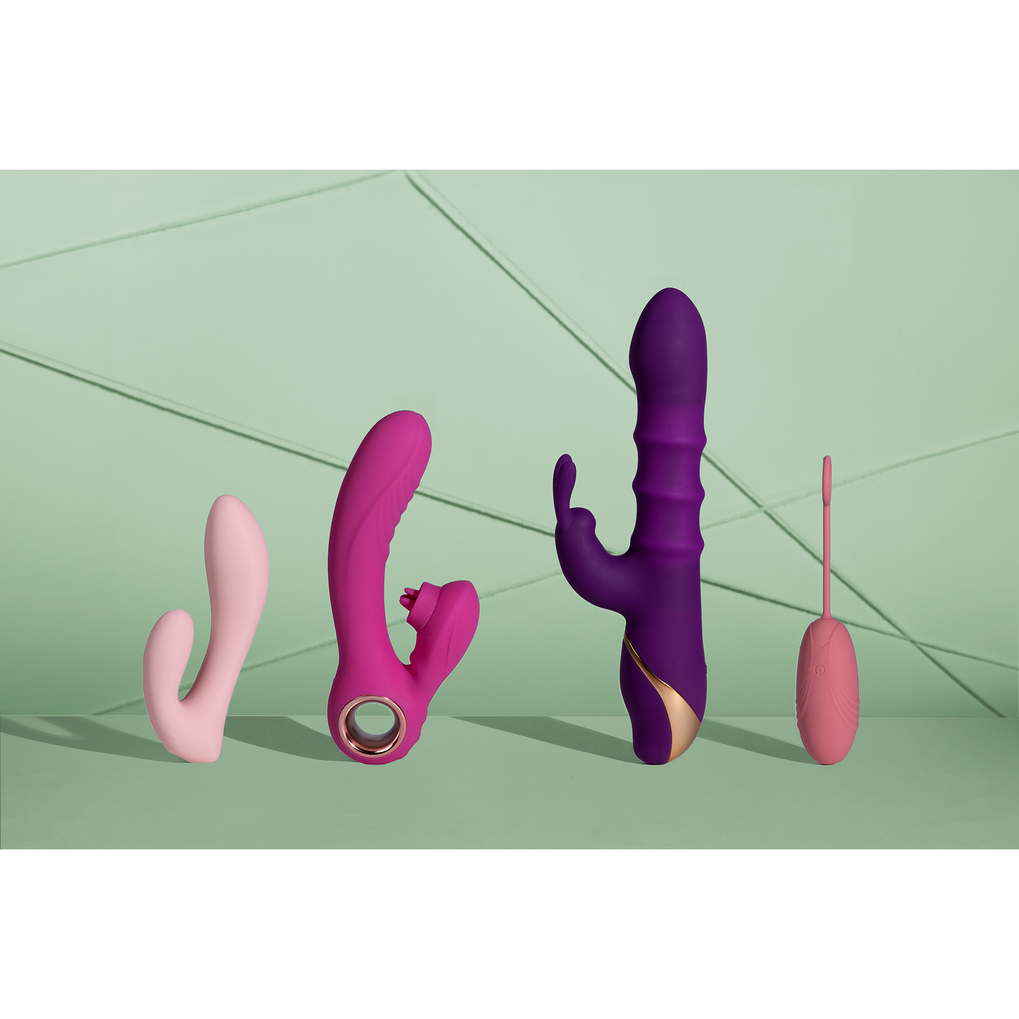 Loveline by shots 3 Op-en-Neer Bewegende Ringen Vibrator - Orchidee Paars (8714273049131)