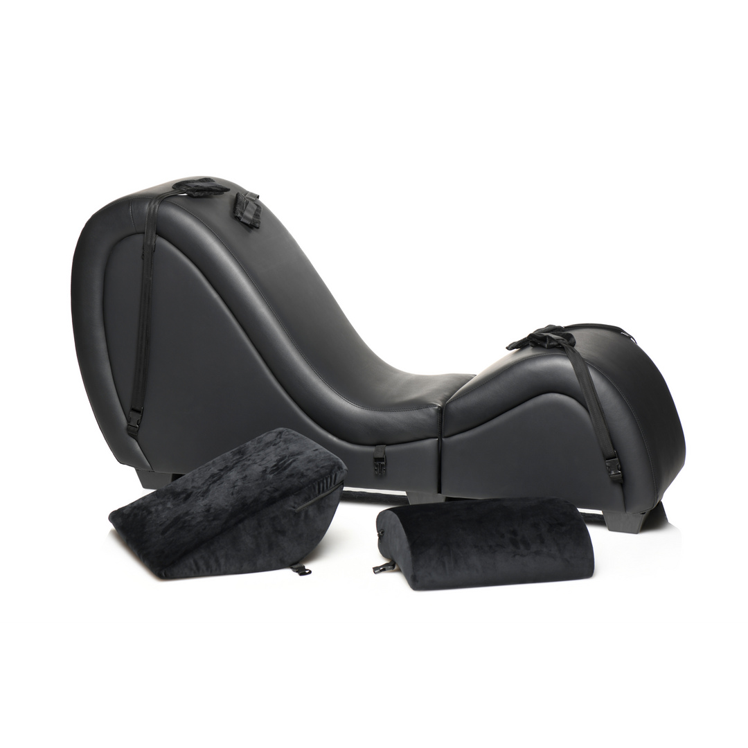 Xr brands Kinky Sex Chaise met Love Pillows - Zwart (848518052612)