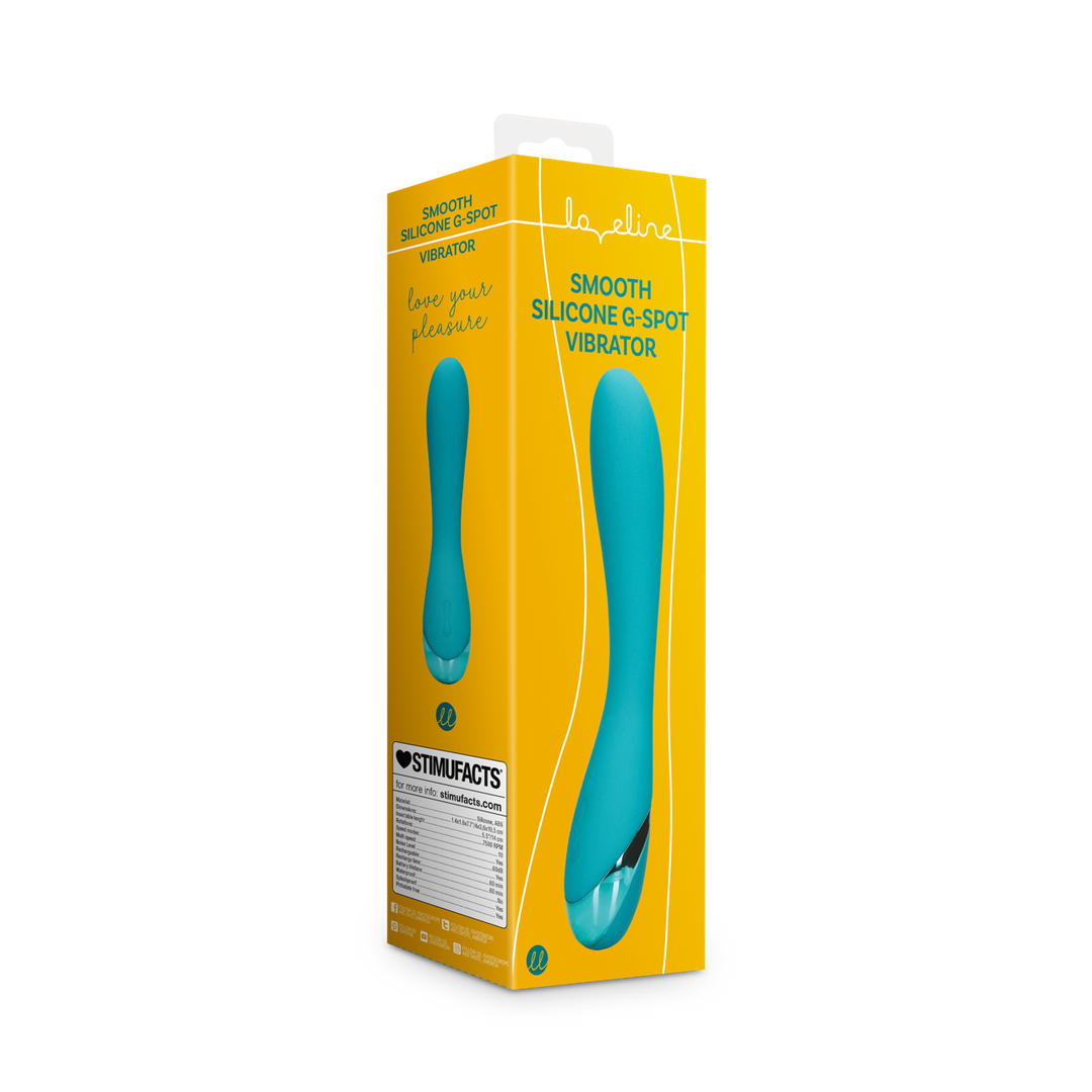 Loveline by shots Glad Siliconen G-Spot Vibrator - Teal Blauw (8714273051462)