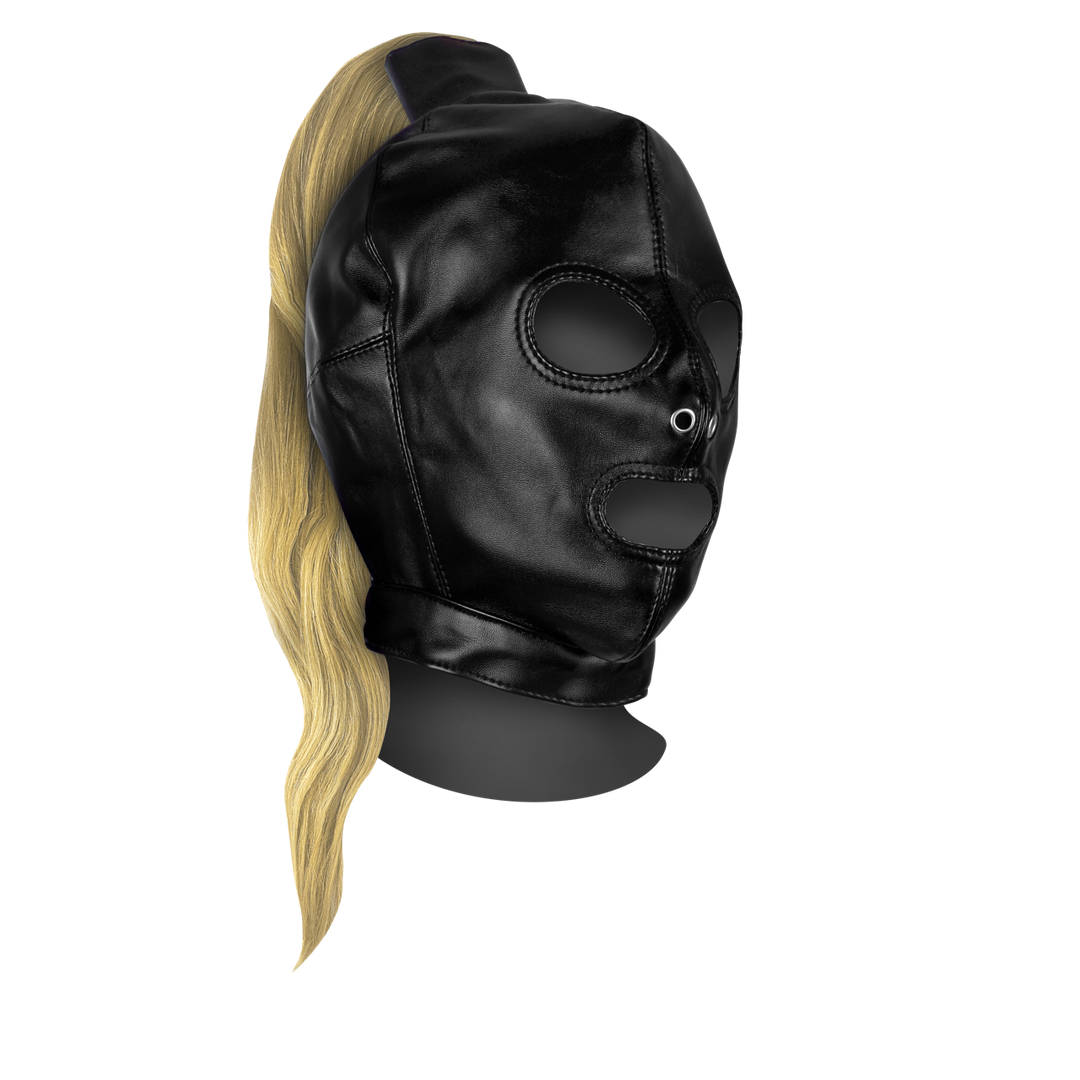 Ouch! by shots Mask met Blonde Ponytail - Zwart (8714273050984)