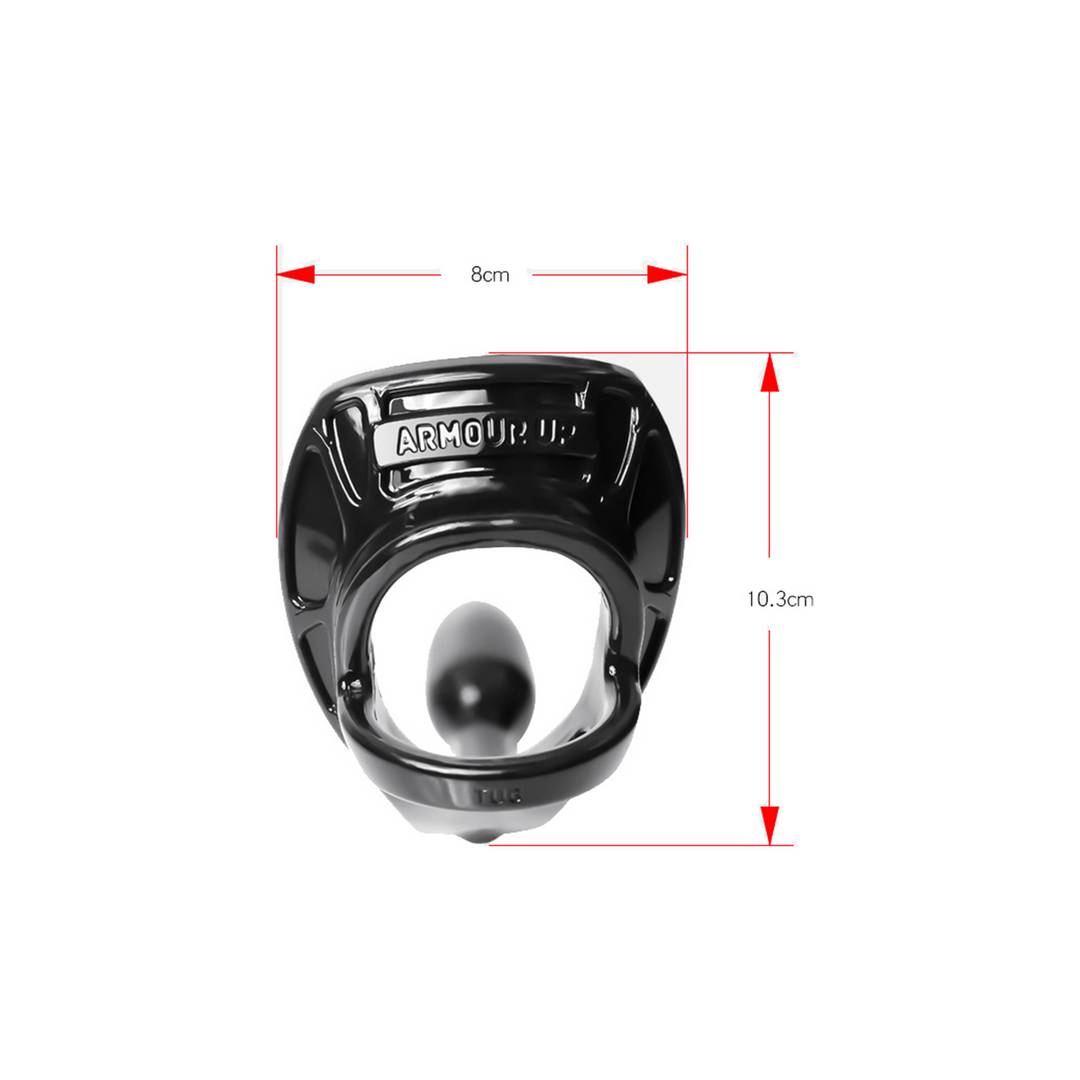 Perfectfitbrand Armor Tug Lock - Cockring met Ball Strap en Butt Plug - Klein (854854005502)
