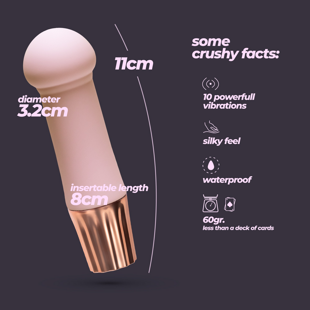 Crushious Mellow Puff - Mini Wand Vibrator - Roze (7403254161320)