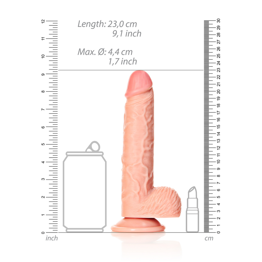 Realrock by shots Rechtdoor Realistische Dildo met Ballen en Zuignap - 8 / 20,5 cm (7423522628669)