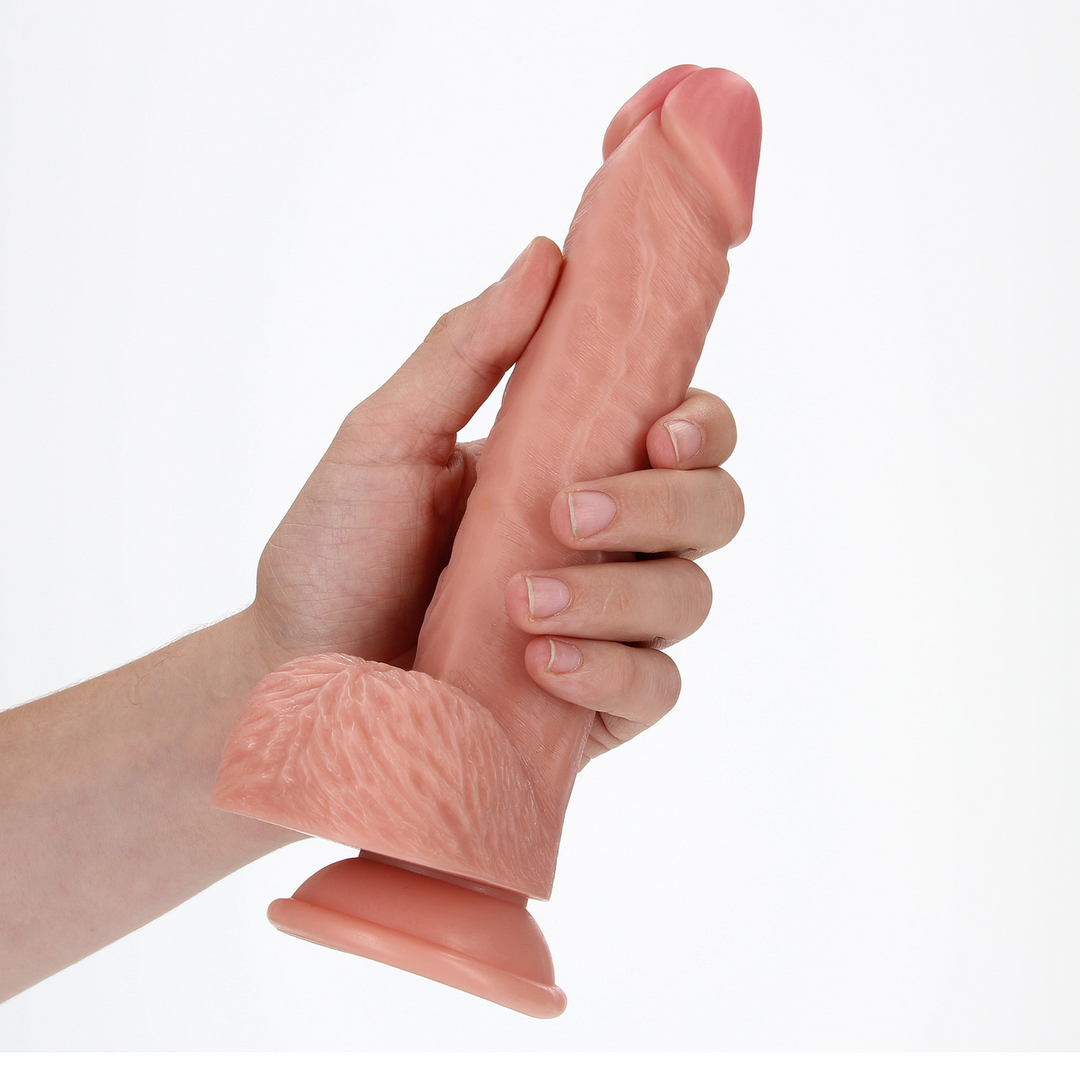 Realrock by shots Rechtdoor Realistische Dildo met Ballen en Zuignap - 8 / 20,5 cm (7423522628669)