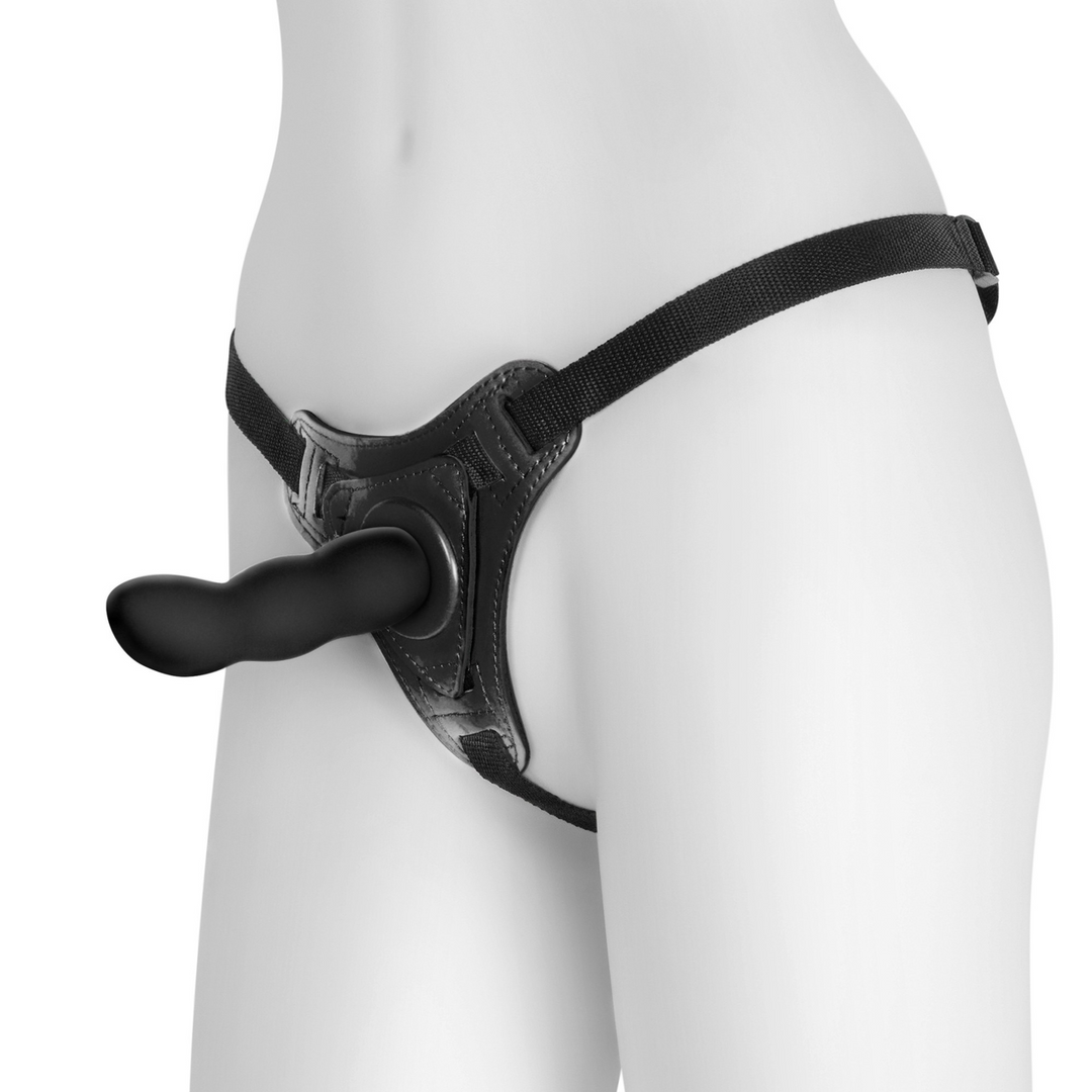 Crushious Snapper - Strap-on Harnas met Dildo - Zwart (7403254157880)