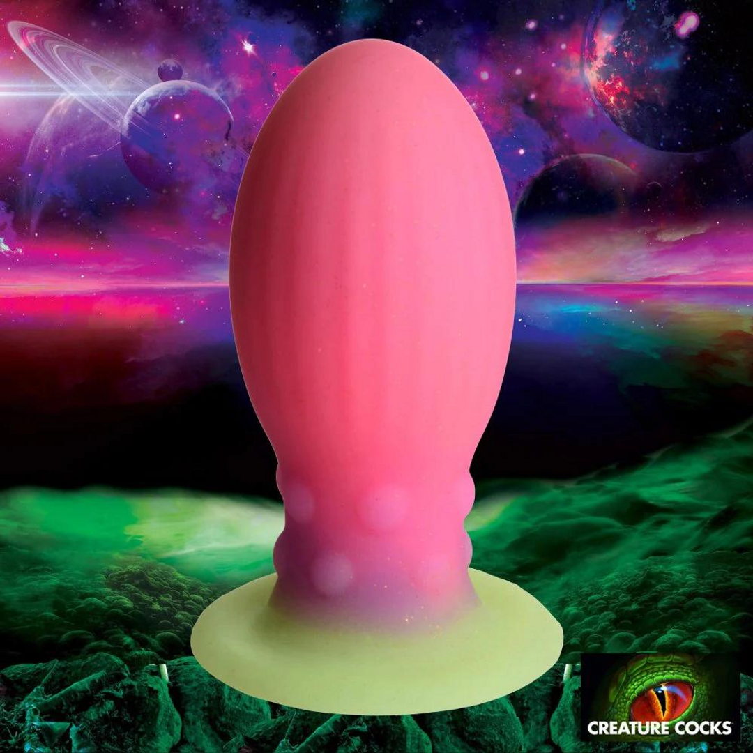 Xr brands Xeno Egg - Glow in the Dark - Silicone Ei - Roze (848518049063)