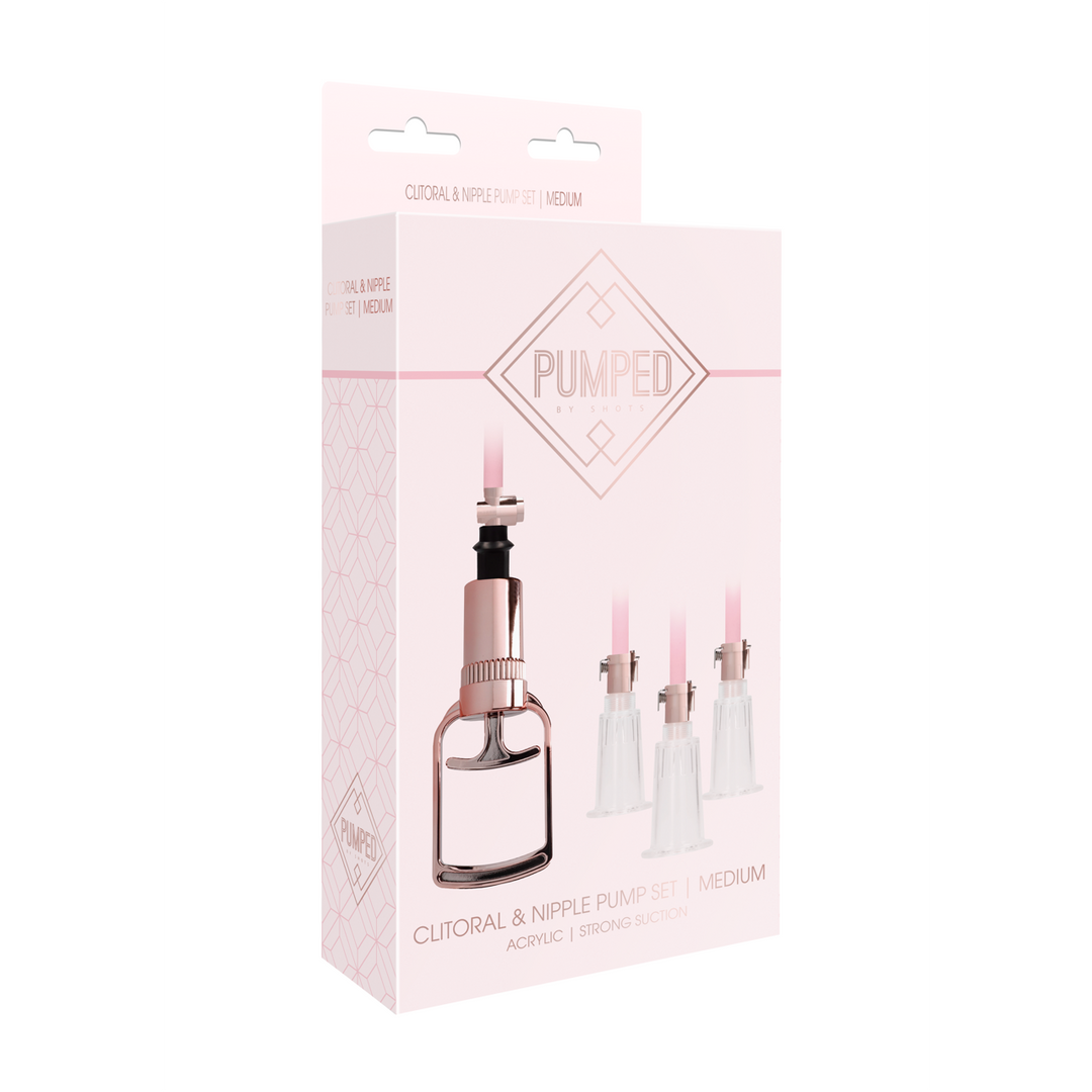 Pumped by shots Clitorale  Tepelpomp Set Medium - Medium (8714273548443)