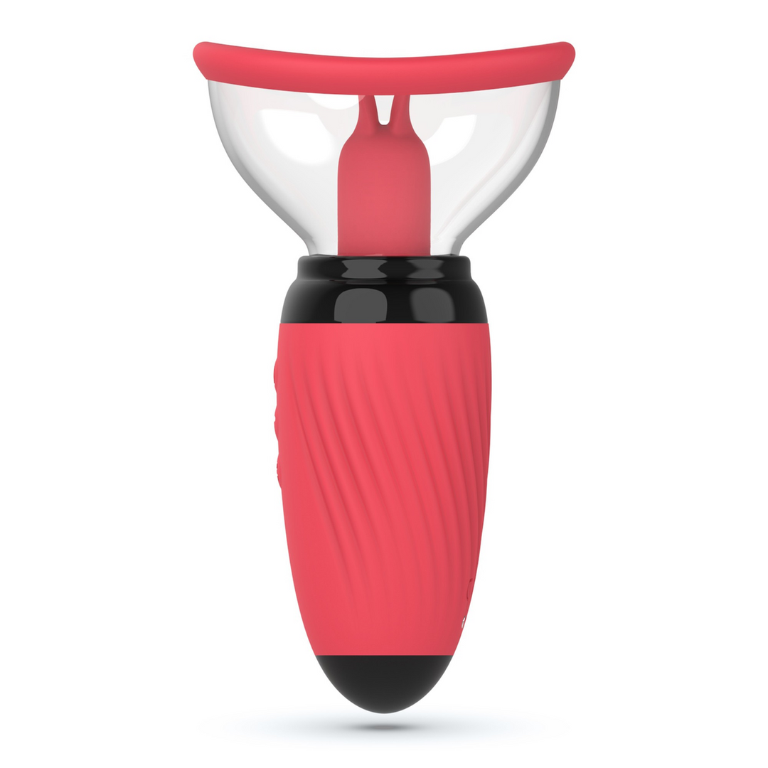 Crushious Scarlet - Vibrerende en Zuigende Vulva Pomp - Rood (7403254157958)