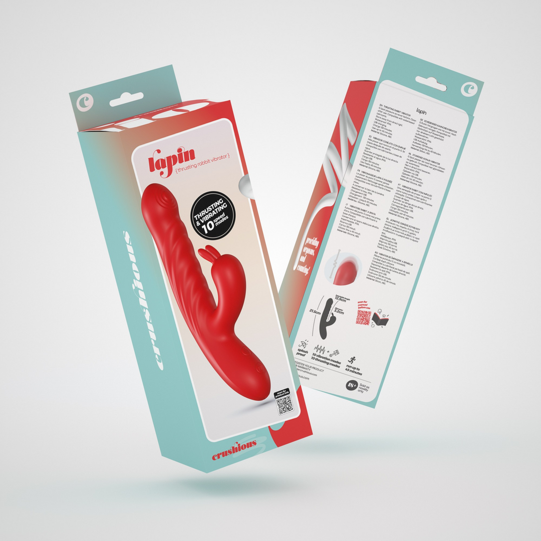 Crushious Lapin - Duwende Konijnen Vibrator - Rood (7403254159365)