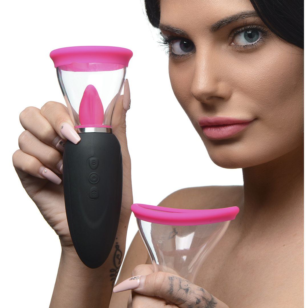 Xr brands Lickgasm Mini - 10x Licking and Sucking Stimulator - Roze (848518045140)