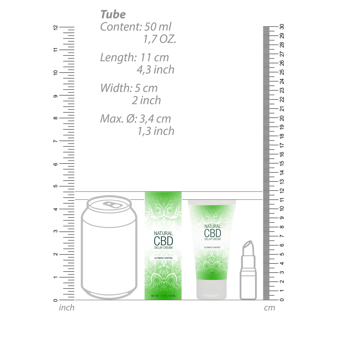 Pharmquests by shots Natuurlijke CBD - Vertraging Crème - 2 fl oz / 50 ml (8714273929730)
