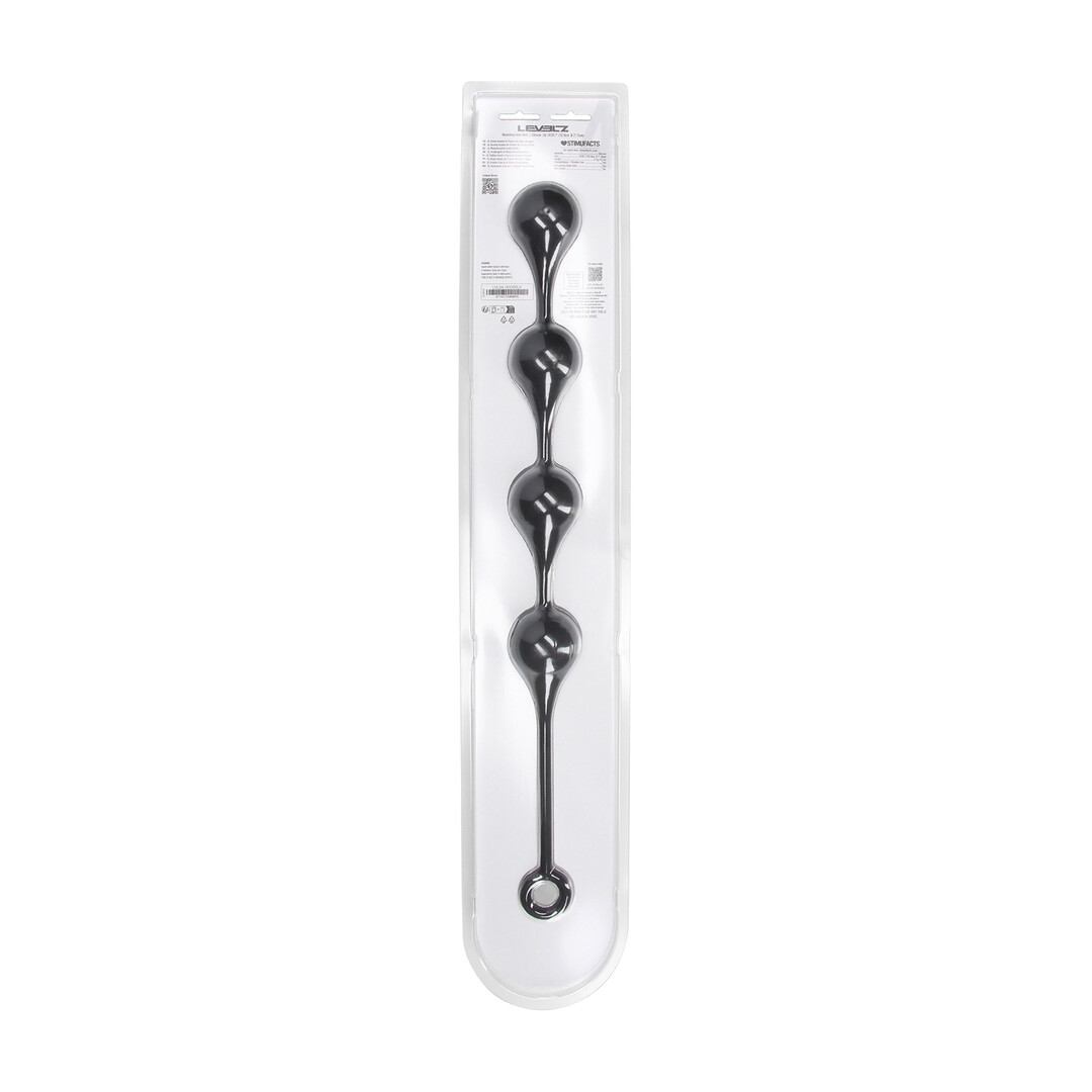 Levelz by shots Siliconen Waterdruppel Anale Ballen - XL - 50mm - Zwart (8714273069856)