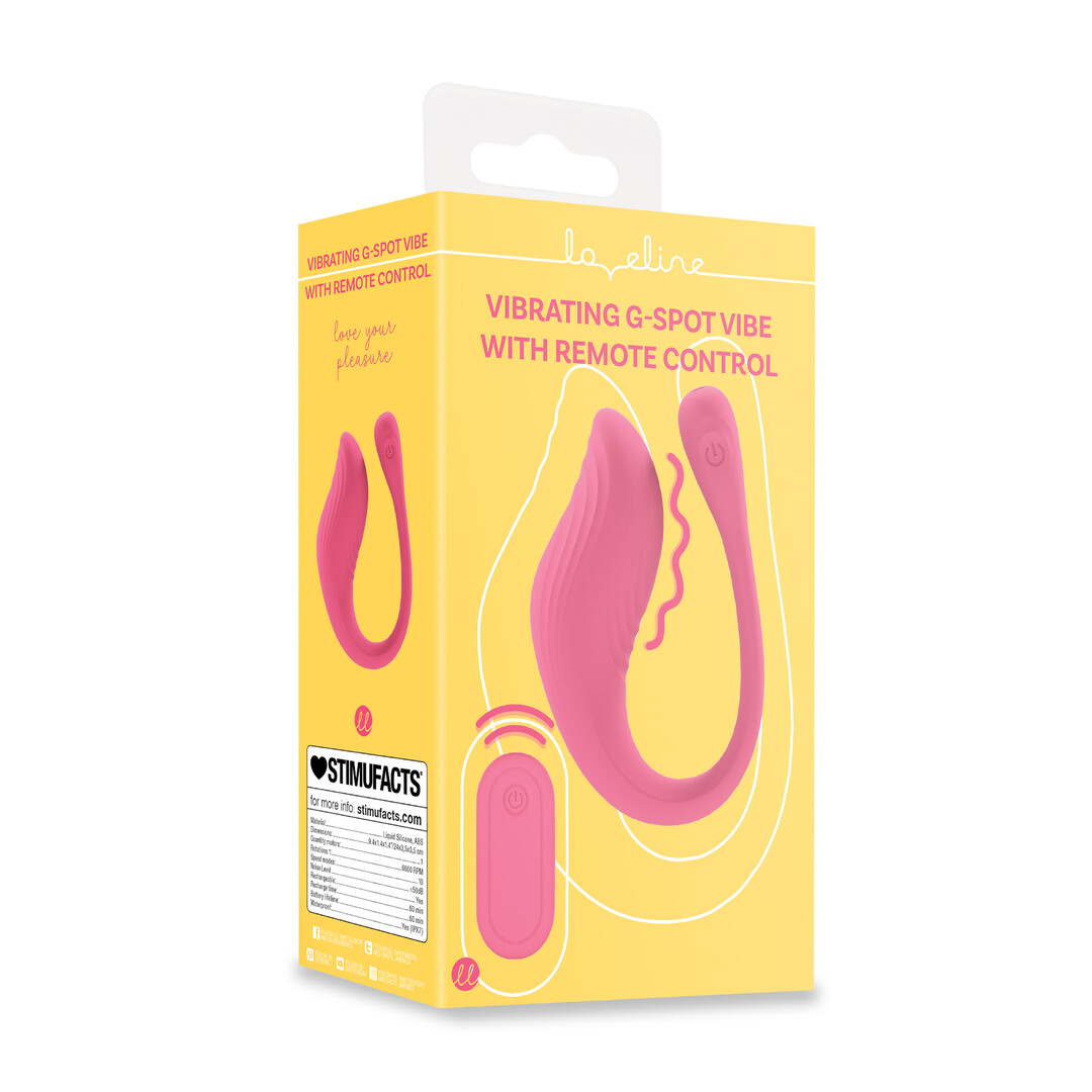 Loveline by shots Vibrerende G-Spot Vibe met Afstandsbediening - Roze (8714273026422)