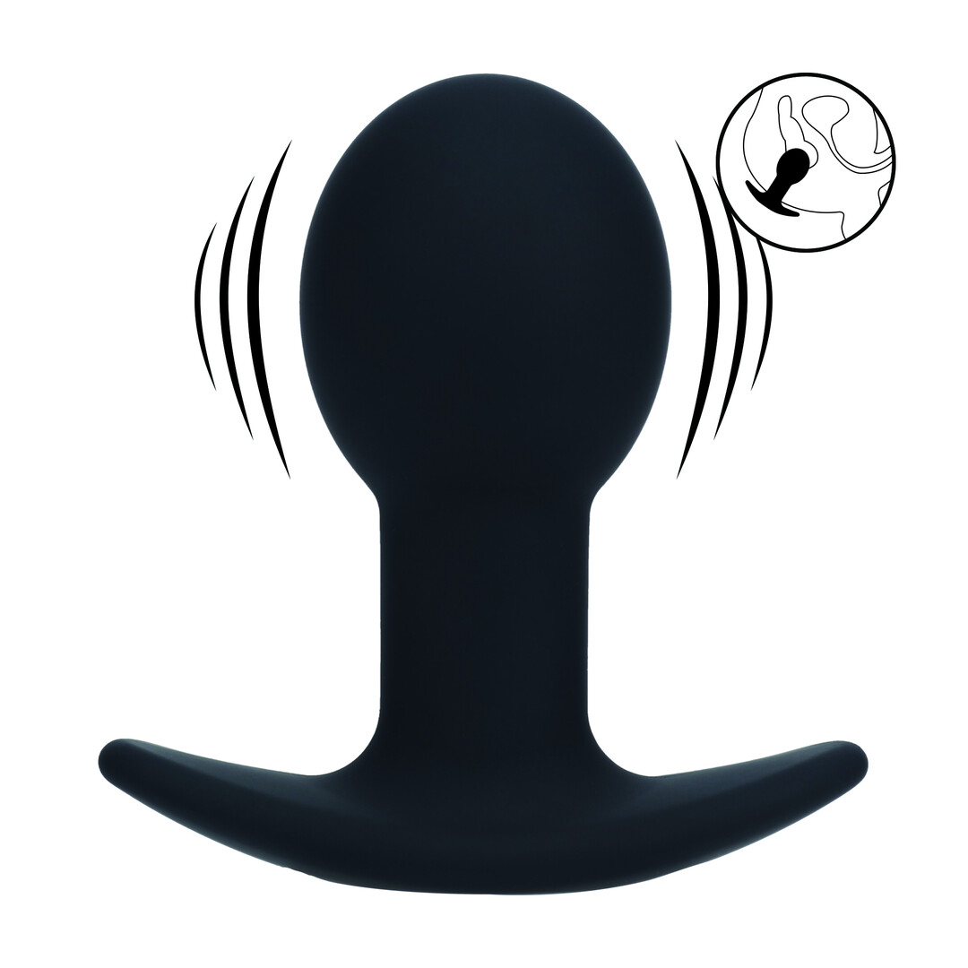 Levelz by shots Enkele Gloeilamp Vibrerende Siliconen Anale Plug - Zwart (8714273067531)