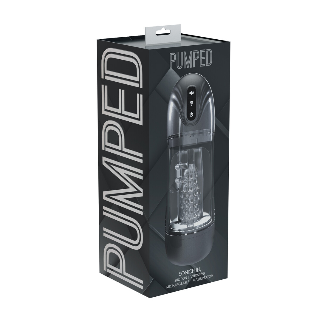 Pumped by shots SonicPull - Suction and Vibration Masturbator Pump - Multimedia Enhanced - Gun Metal (8714273061416)