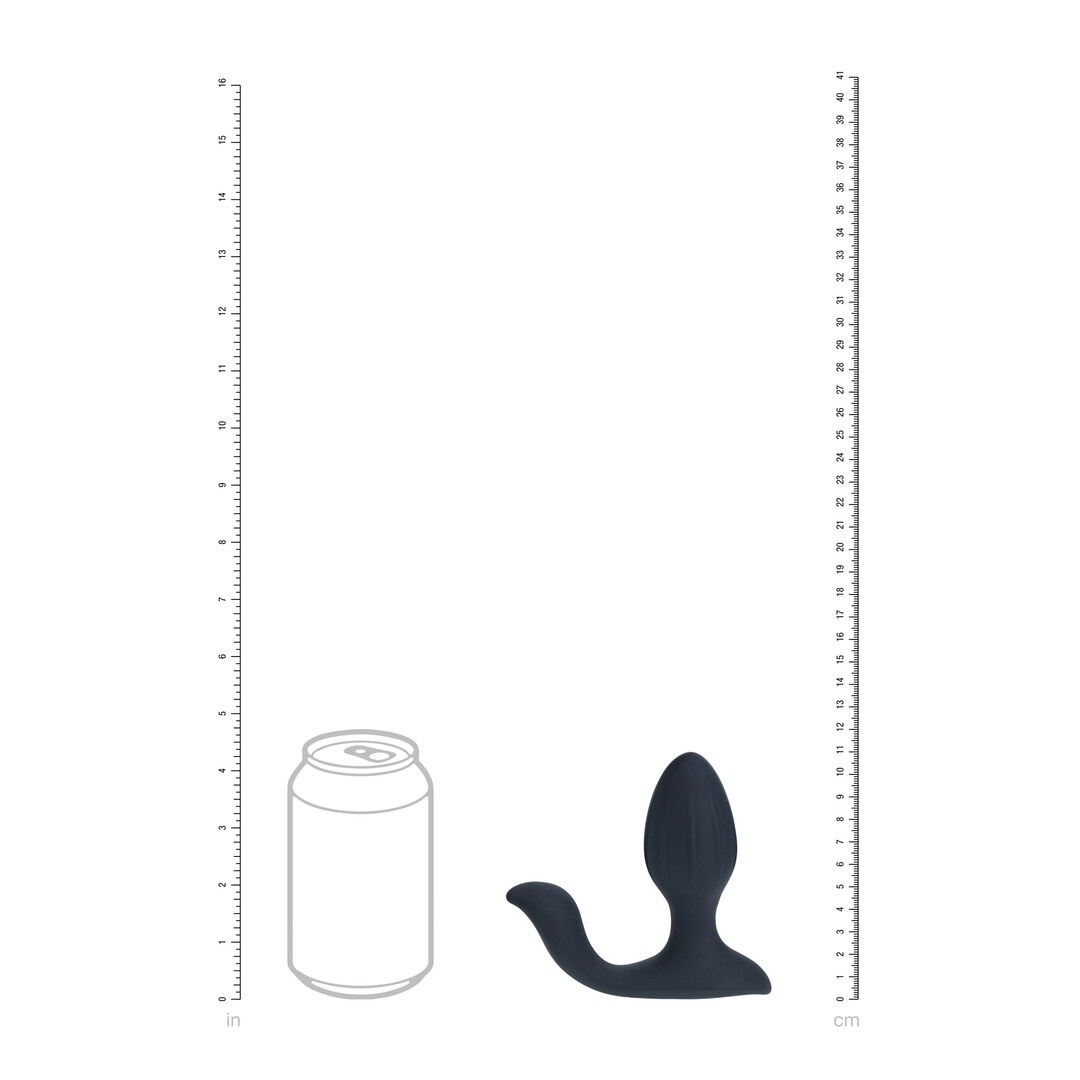Levelz by shots Vibrerende en Draaiende Siliconen Anale Plug met Bal Stimulator - Zwart (8714273067739)