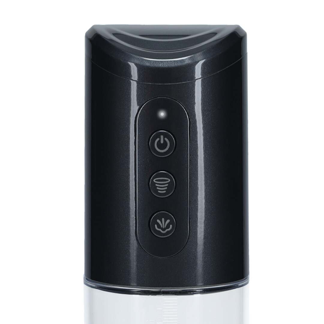 Pumped by shots HyperPump - Oplaadbare Penis Pomp - Gun Metal (8714273059482)