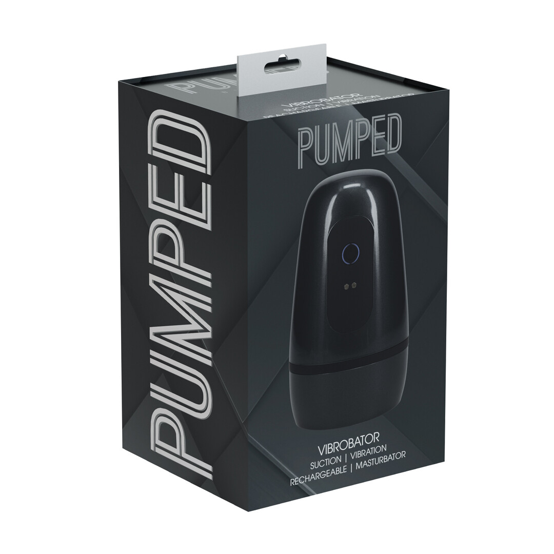 Pumped by shots Pulsar - Negative Pressure Suction and Vibration Masturbator Pump - Gun Metal (8714273061461)