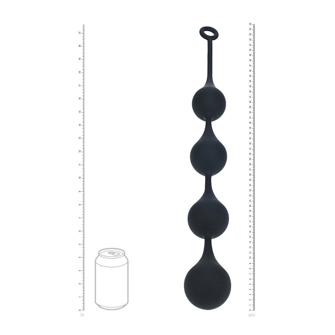 Levelz by shots Siliconen Waterdruppel Anale Ballen - XXL - 60mm - Zwart (8714273069894)