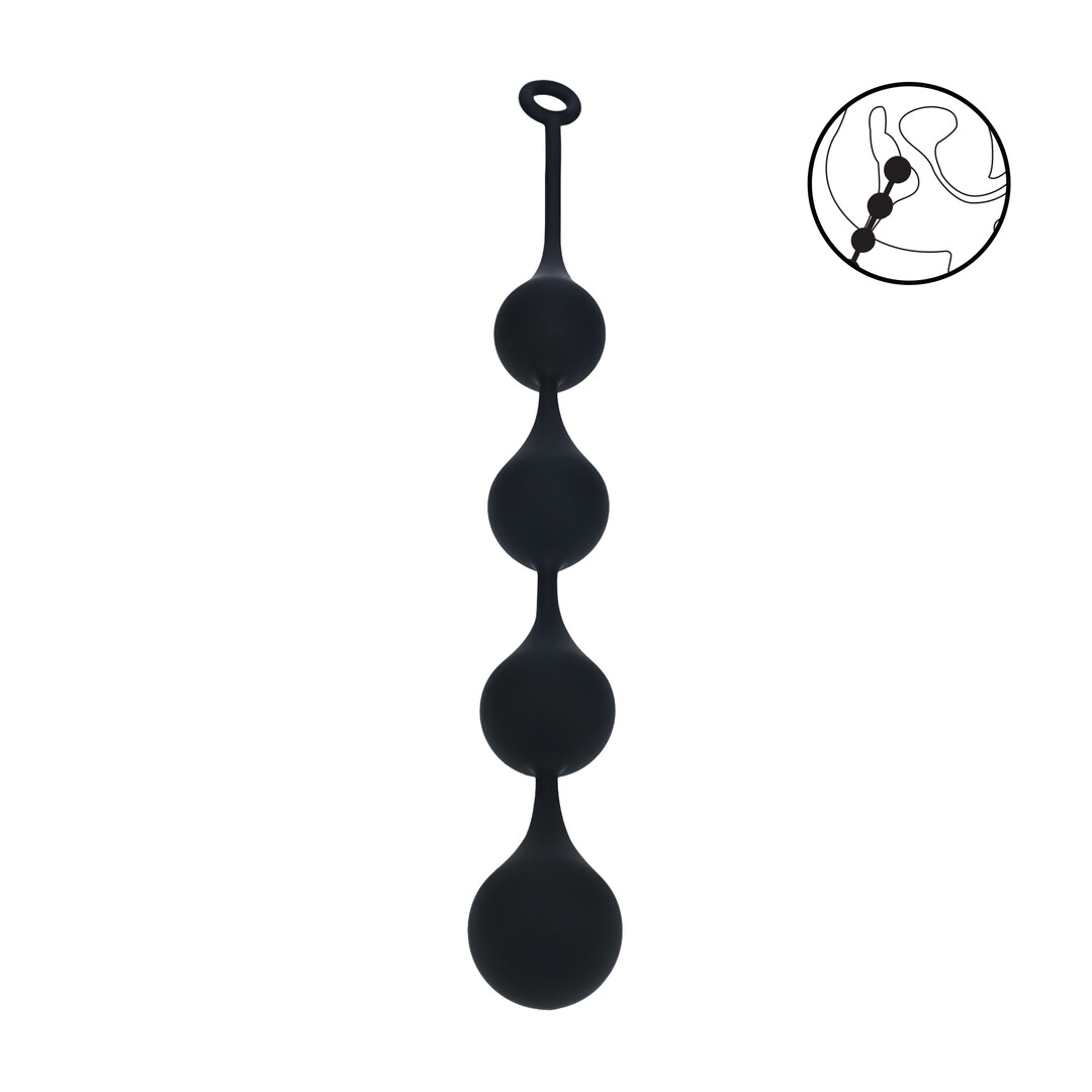 Levelz by shots Siliconen Waterdruppel Anale Ballen - XXL - 60mm - Zwart (8714273069894)