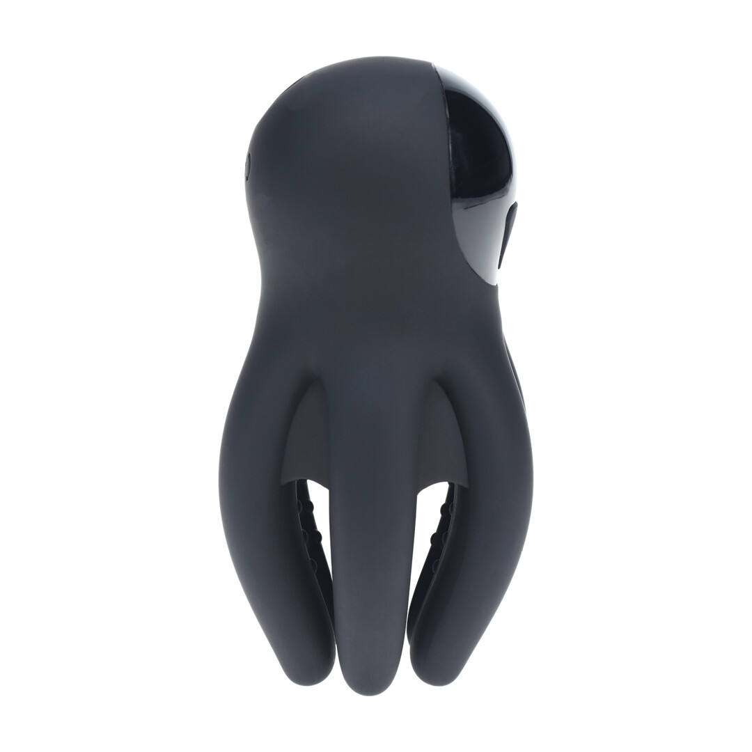 Levelz by shots Digitale Vibrerende Silicone Penis Hoofd Stimulator met Tentakels - Zwart (8714273067593)