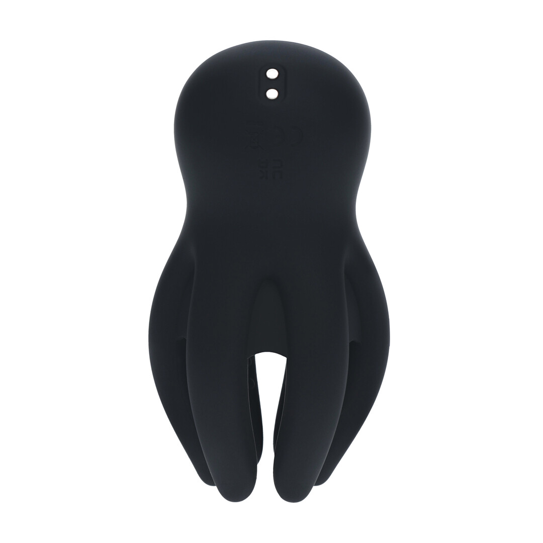 Levelz by shots Digitale Vibrerende Silicone Penis Hoofd Stimulator met Tentakels - Zwart (8714273067593)