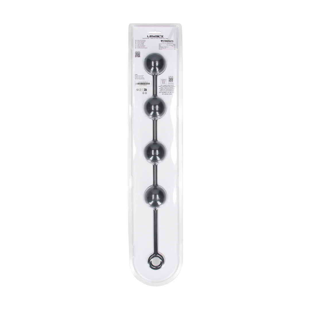 Levelz by shots Ronde Siliconen Anale Ballen - XL - 50mm - Zwart (8714273068392)