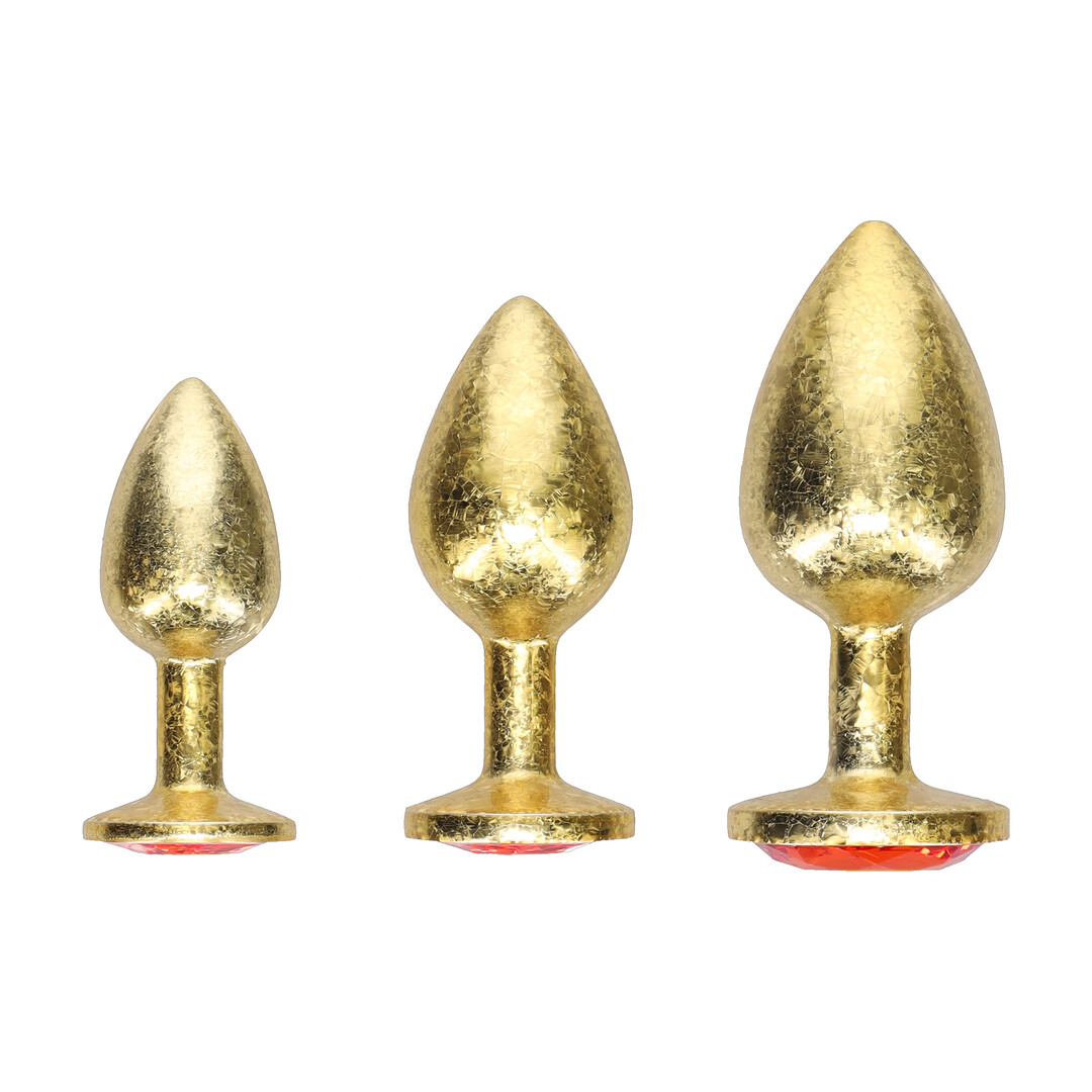 Ouch! by shots Milan Collection - Metalen Anale Plug Set - Goud (8714273061782)