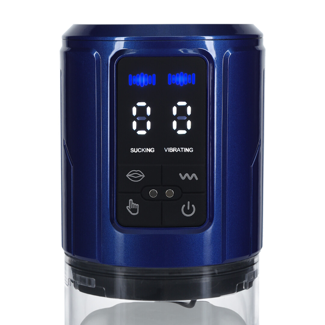 Pumped by shots UltraLift - Automatische Waterdichte Masturbator Pomp - Metallic Blauw (8714273059598)