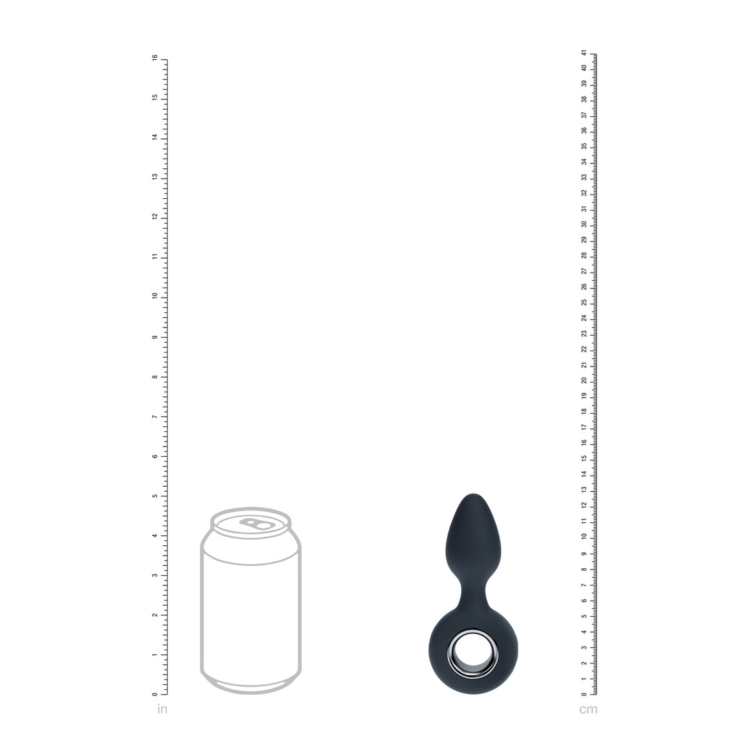 Levelz by shots Vibrerende Siliconen Anale Plug met Lus - Zwart (8714273067333)